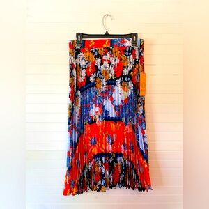 Ruby Rd. Pleated Floral Multicolored Skirt NWT Size Medium